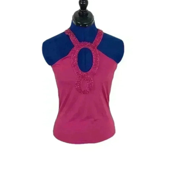 🆕 NWT Bisou Bisou halter top w/ beaded nec… - Picture 1 of 7